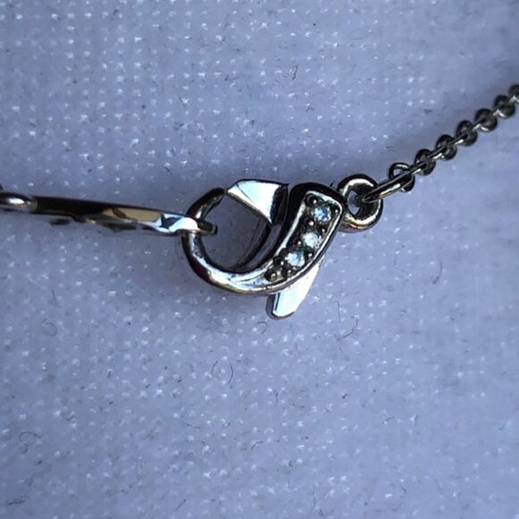 N Hallmark Silver CZ Teardrop Cluster Infinity Necklace - Picture 6 of 16